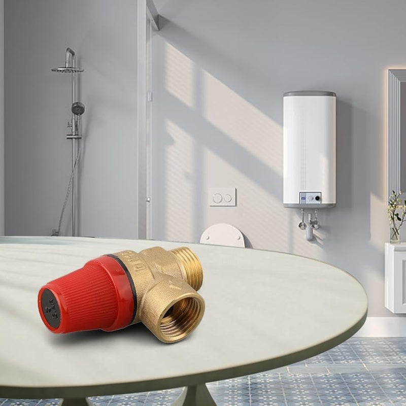 Brass Safety Valve Drain Relief Switch For Solar Water Heater 3 Bar Pressure Range - Image 1