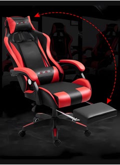 Gaming Chair,Office Chair Ergonomic High Back Gaming Chair Tilt and Height Adjustable Computer Chair with Neck Massage Lumbar Support Office Chair, Comfortable Armrest Headrest and Footrest Red - pzsku/ZD264D885AB67B3428CCCZ/45/_/1714270725/9fdb578f-b4fe-4155-9997-4187b3ebb95b