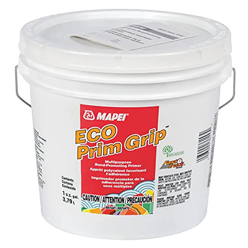 MAPEI ECO Prim Grip، برايمر جاهز للاستخدام، منخفض المركبات العضوية المتطايرة، يعزز الأداء والالتصاق للملاط على السيراميك الموجود والأسطح التي يصعب الالتصاق بها، يحسن الالتصاق للطبقات الذاتية التسوية (SLUs) والتلاصق لطبقات الطلاء على الأسطح الأسمنتية، تطبيق سهل ومنخفض الرائحة، جالون واحد (3.79 لتر) زجاجة. - Image 1