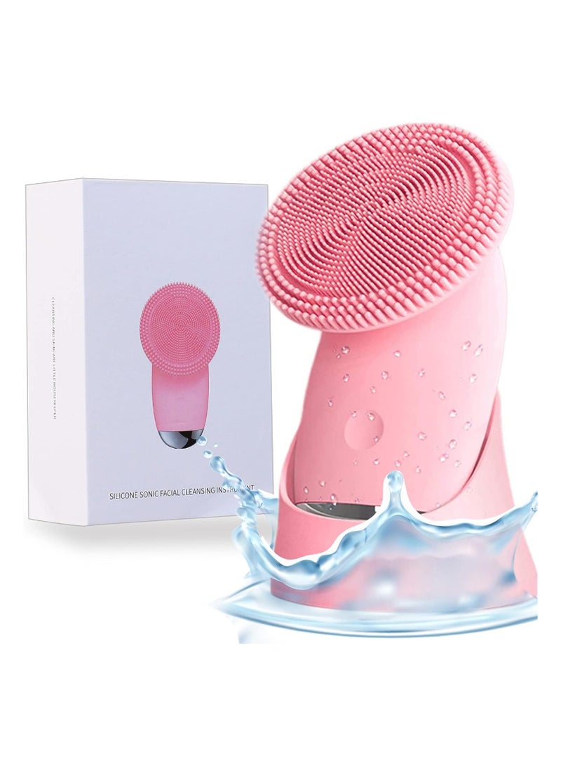 عام فرشاة تنظيف الوجه بتقنية الصوت، فرشاة لينة مصنوعة من السيليكون، فرشاة تقشير الوجه، فرشاة تنظيف الوجه للنساء، نظام تقشير وتنظيف عميق للوجه، فرشاة التدليك التقشيري للوجه، فرشاة لتقشير وجه المرأة. - Image 1