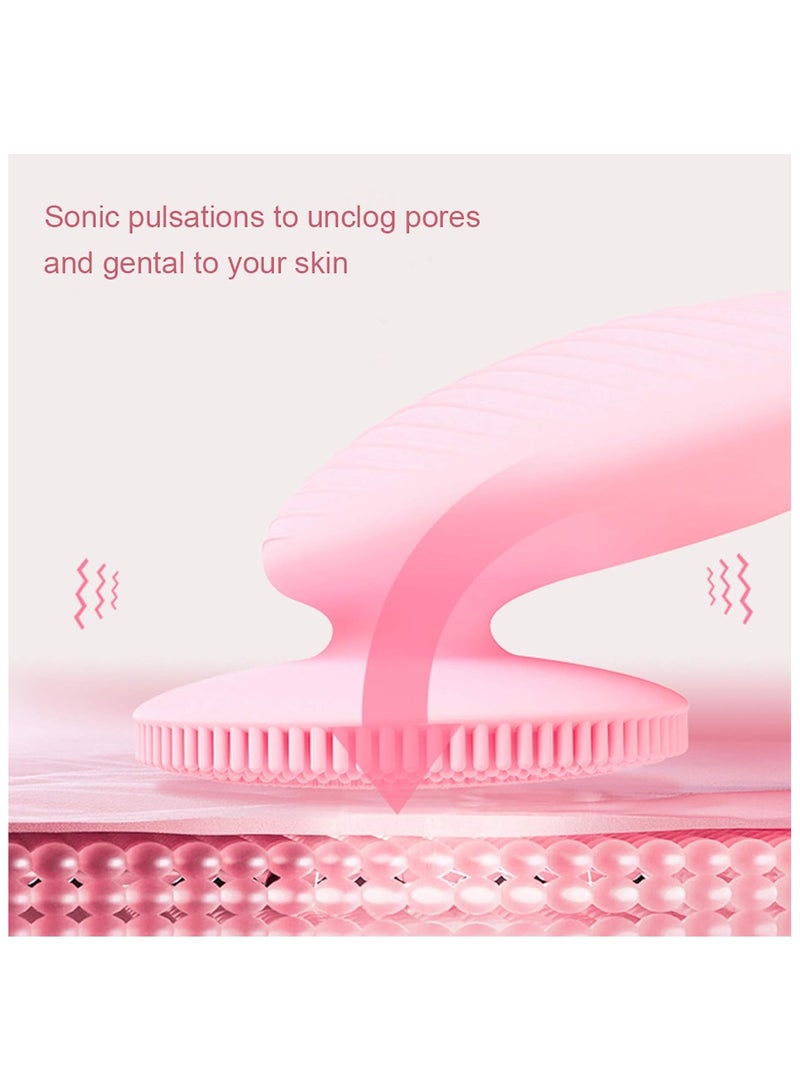 عام فرشاة تنظيف الوجه بتقنية الصوت، فرشاة لينة مصنوعة من السيليكون، فرشاة تقشير الوجه، فرشاة تنظيف الوجه للنساء، نظام تقشير وتنظيف عميق للوجه، فرشاة التدليك التقشيري للوجه، فرشاة لتقشير وجه المرأة. - Image 3