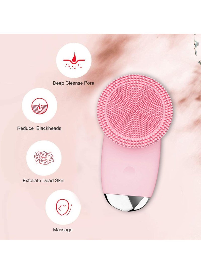 عام فرشاة تنظيف الوجه بتقنية الصوت، فرشاة لينة مصنوعة من السيليكون، فرشاة تقشير الوجه، فرشاة تنظيف الوجه للنساء، نظام تقشير وتنظيف عميق للوجه، فرشاة التدليك التقشيري للوجه، فرشاة لتقشير وجه المرأة. - Image 4