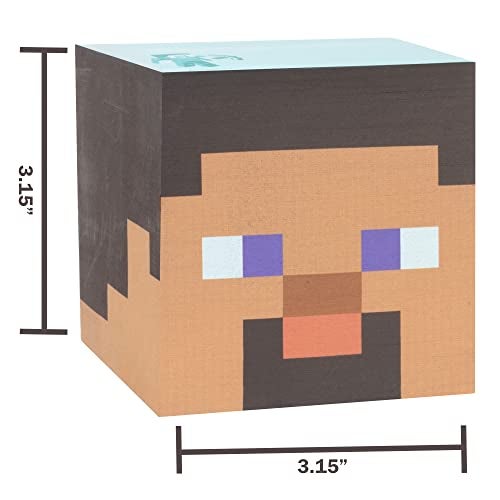IncrediBuilds Minecraft Movie Steve Sticky Note Cube, 800 Sheets - 3x3 Self-Stick Paper Pad Notepad Post Block - Back to School Gamer Gift for Kids, Teens, Boys - Its Officially Licensed Video Game Merch - Image 4