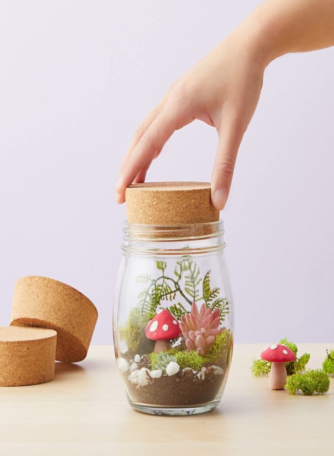 يوفال سدادات فلين كبيرة مدببة من جوفال - مقاس رقم 48، 3.48 × 3.27 × 1.29 بوصة، عبوة من 3 قطع - سدادة فلين عريضة لإغلاق البرطمانات والزجاجات والأعمال اليدوية - Image 3