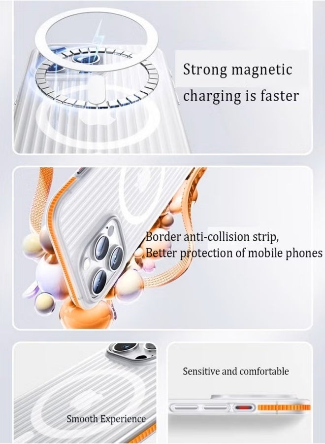 غطاء حماية لجهاز iPhone 17 Pro، [متوافق مع Magsafe] [مقاوم للصدمات بدرجة عالية] [رفيع ومتين] غطاء حماية شفاف غير لامع لجهاز iPhone 17 Pro - Image 5