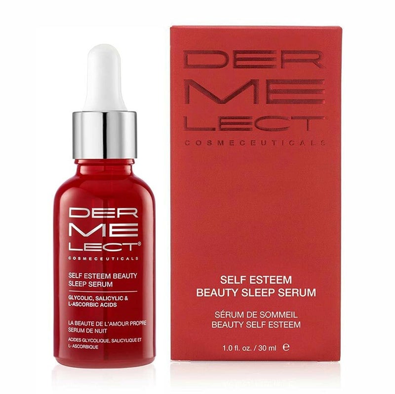 Dermelect Cosmeceuticals Self-Esteem Beauty Sleep Serum â€“ Exfoliating Nighttime Treatment with Glycolic Acid, Salicylic Acid & Vitamin C â€“ Enhances Skin Radiance & Smooths Texture â€“ 1 oz - Image 1