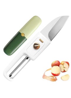 2 in 1 cutting and peeling tool to facilitate peeling of fruits, vegetables, potatoes, carrots and apples, suitable for kitchen, office and outdoor places