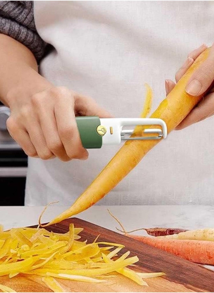 Generic - 2 in 1 cutting and peeling tool to facilitate peeling of fruits, vegetables, potatoes, carrots and apples, suitable for kitchen, office and outdoor places - Image 1