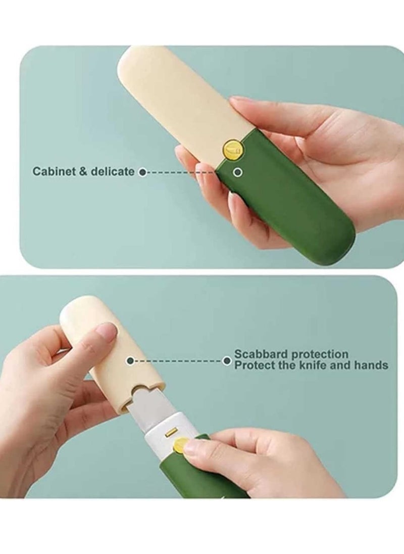 Generic - 2 in 1 cutting and peeling tool to facilitate peeling of fruits, vegetables, potatoes, carrots and apples, suitable for kitchen, office and outdoor places - Image 1