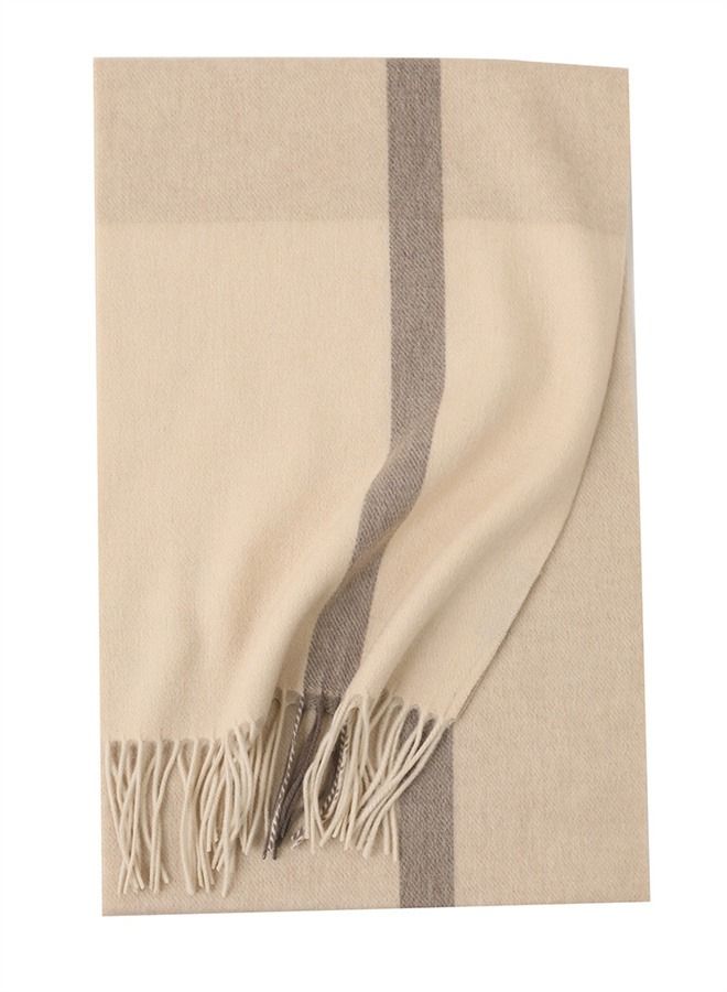 Loquat Warm Long Cashmere Check Scarf 