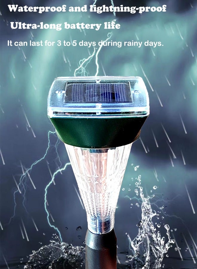 Solar Nail-Spike Animal Repeller: Motion-Activated Sonic & Color-Changing LED Defense for Garden, Farm, Yard, Camping - Image 3