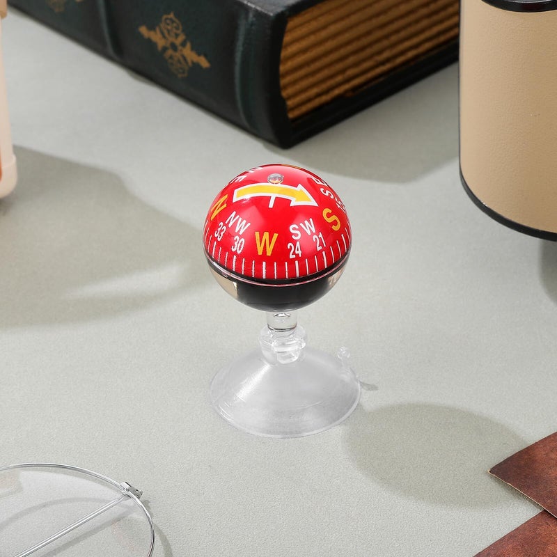 38mm Plastic Car Compass Ball With Suction Cup For Auto Dashboard Vehicle Boat Navigation - Image 5