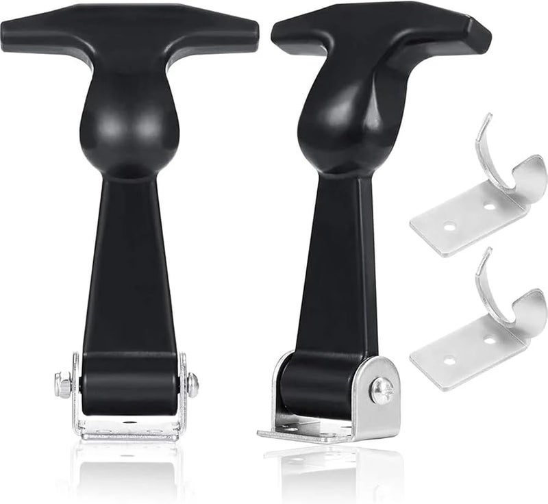 Heavy Duty Flexible Rubber Draw Latches 2Pcs with Stainless Steel Brackets for Tool Box Cooler Hood - Image 1