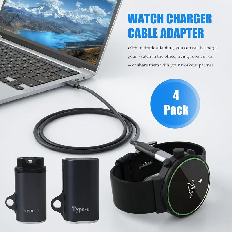 BOTTLESTALK 4 حزمة كابل شحن USB C لساعة Garmin Epix Pro Gen 2 و Swim 2 - Image 5
