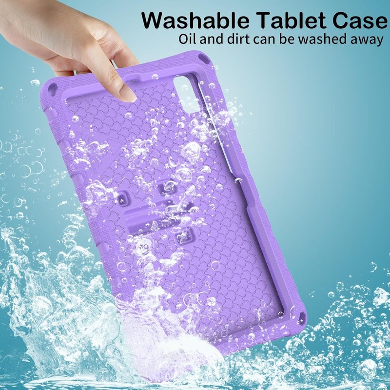 for Huawei Matepad 10.4inch (2020/2022) Case,Lightweight EVA Kid Friendly Shockproof Protective Case,Shoulder Strap Case Butterfly Kids Case(Purple) - Image 5