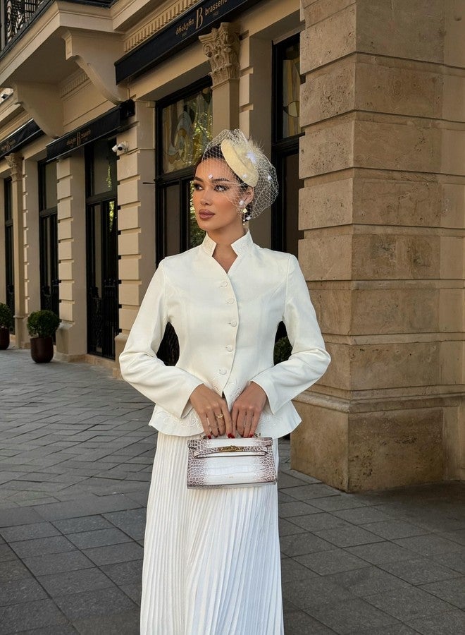 JW PEI Women's Noor Top Handle Bag - White Croc - Image 5