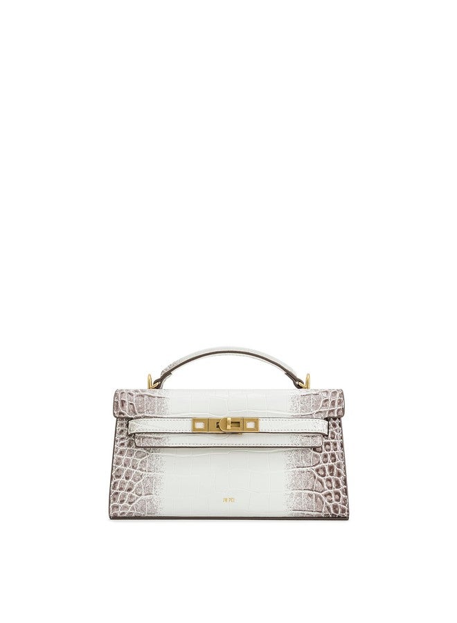 JW PEI Women's Noor Top Handle Bag - White Croc - Image 1