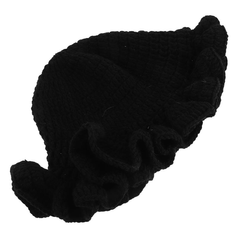 Crochet Hat: Knitted Fisherman Hat - Foldable Handmade Bucket Cap For Travel Daily Wear - Costume Accessories Party Supplies Black - Image 4