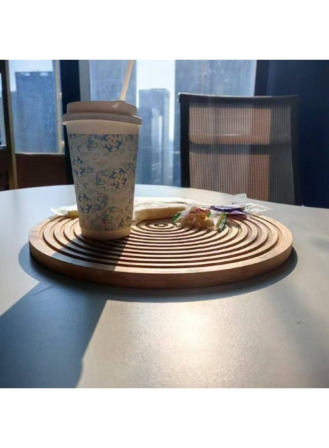 تراي خشب بامبو متعدد الاستخدامات 28 سم - Image 1