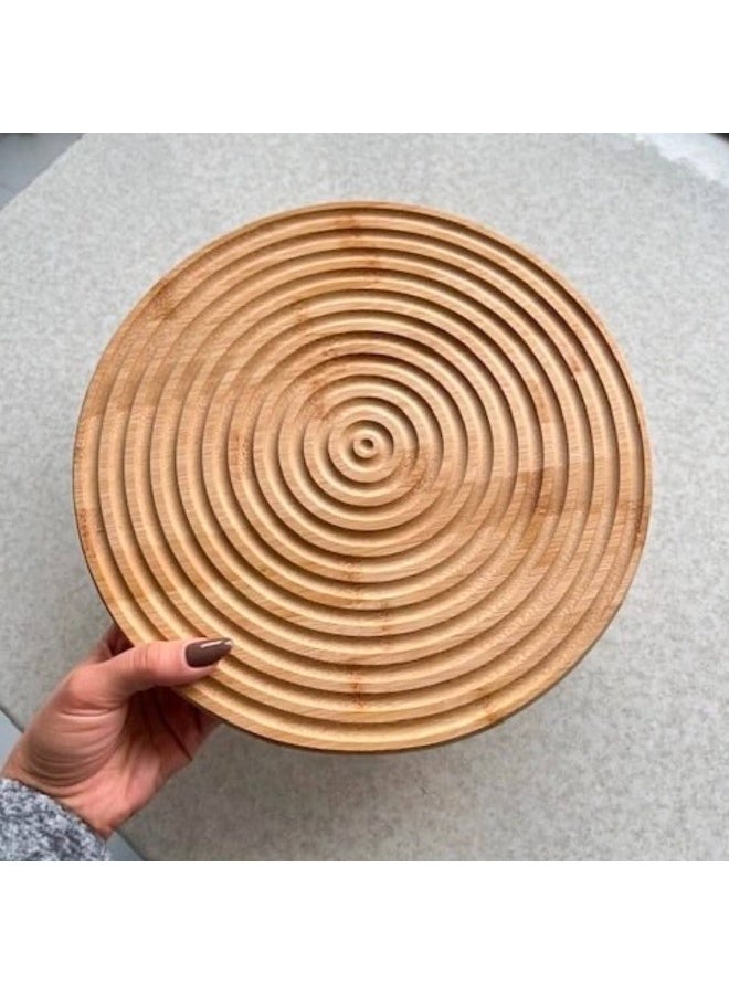 تراي خشب بامبو متعدد الاستخدامات 28 سم - Image 2