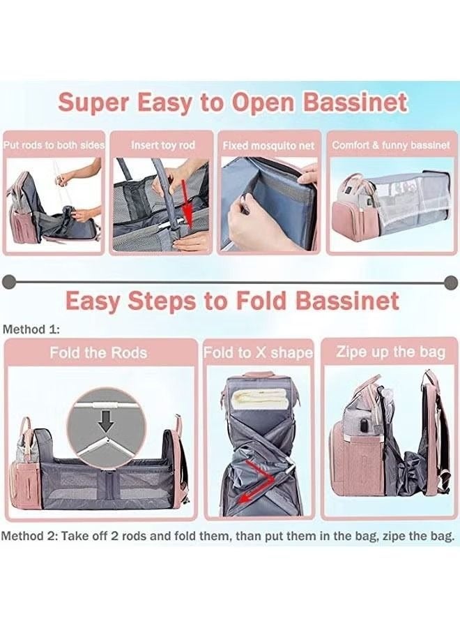 NIBEMINENT New Style Multifunctional Portable Mommy Bed Backpack With Mosquito Net For Baby - Image 2