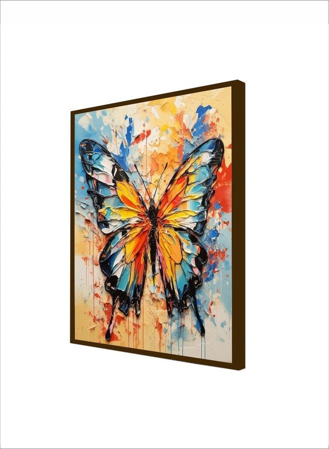 Artsense Painting for wall decoration Abstract wall painting for living- butterfly painting for home decoration with frame-Multicolor/20x20 inches/(50x50 cm) (mix) - Image 3