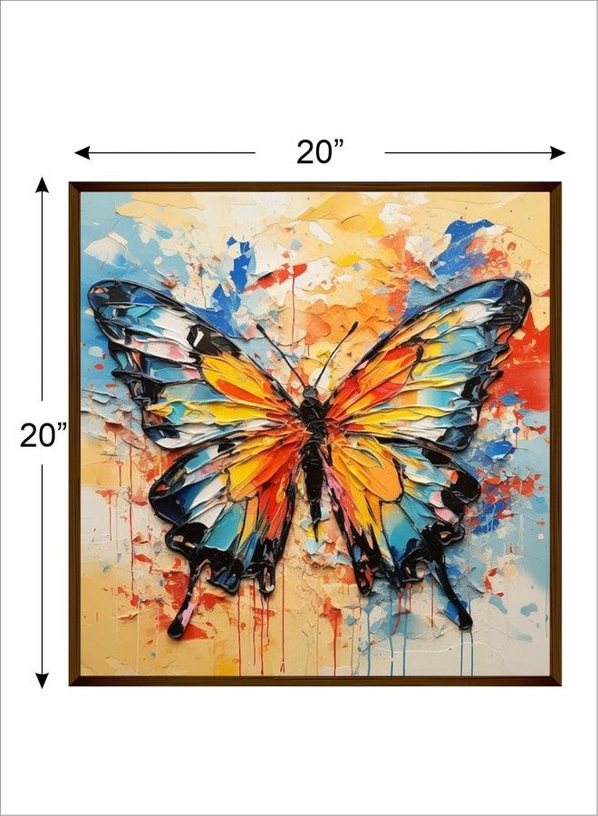 Artsense Painting for wall decoration Abstract wall painting for living- butterfly painting for home decoration with frame-Multicolor/20x20 inches/(50x50 cm) (mix) - Image 5
