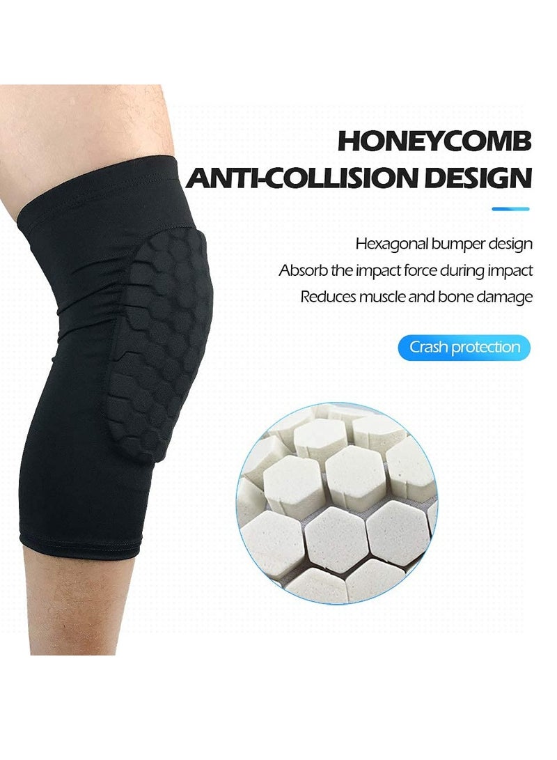 Zikra Basketball Volleyball Soccer Impact Knee Pads for Youth and Adults Black L size 1 pair - Image 2
