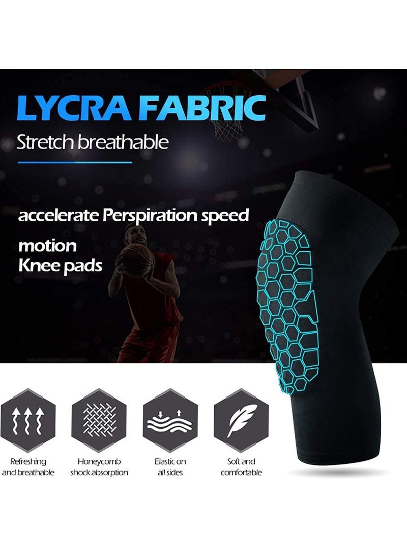 Zikra Basketball Volleyball Soccer Impact Knee Pads for Youth and Adults Black L size 1 pair - Image 3