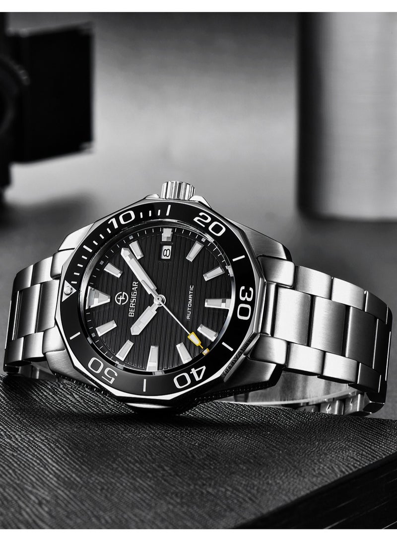 Bersigar BG-1668 Time craft Stainless Steel Strap Mechanical Watch - Image 2