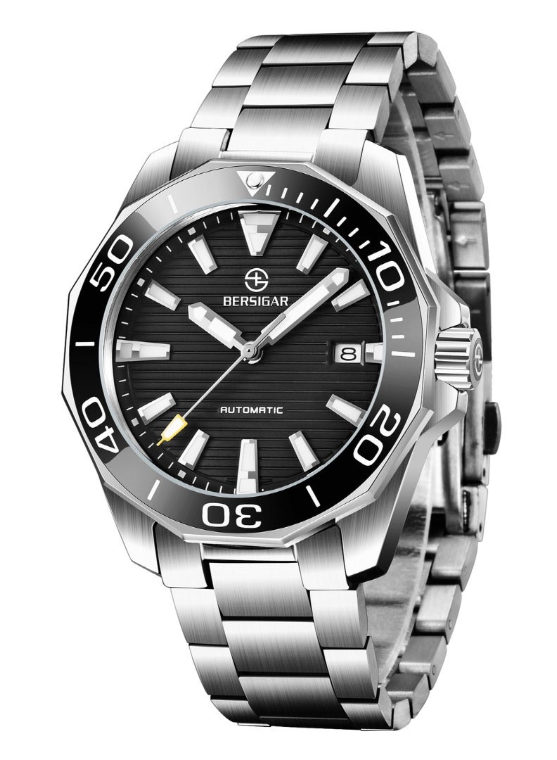 Bersigar BG-1668 Time craft Stainless Steel Strap Mechanical Watch - Image 1