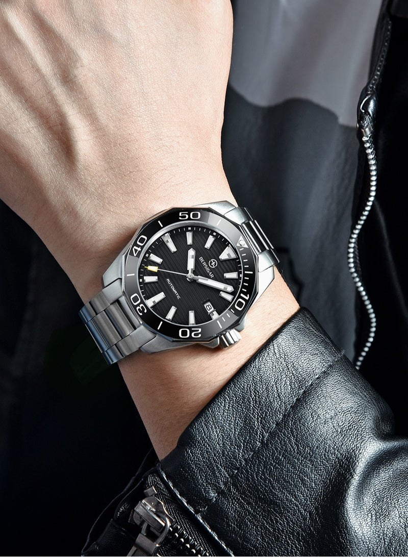 Bersigar BG-1668 Time craft Stainless Steel Strap Mechanical Watch - Image 5