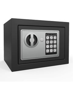 erorex Security Home Safe Box Digital Money Safe Box With Pass Code And Keys Safety Box For Home Business Office Hotel Money Document Jewelery Passport Storage 23Cm X 17Cm X 17Cm Black B17  - Image 1