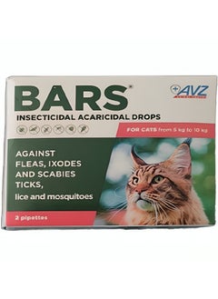 BARS® Insecticidal Drops For Cats From 5Kg To 10Kg (2 Pipettes)
