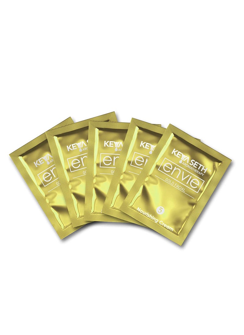 KEYA SETH AROMATHERAPY, DEVICE OF DROP Keya Seth Aromatherapy Envie Gold Facial Kit White Bright Instant Radiance Shine Youthful Glow for Women All Skin Types  - Image 4