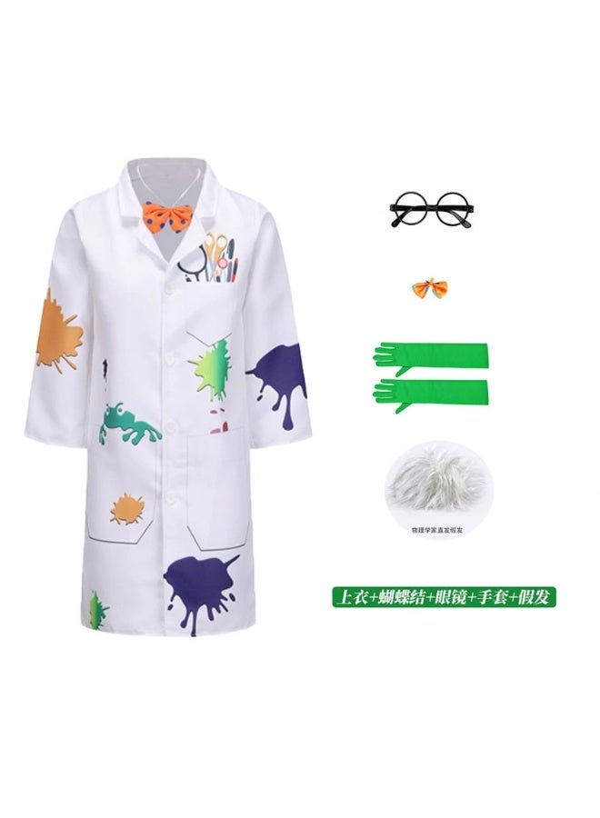 general Halloween costume - Crazy Scientist cosplay - Scientist doing experiments in a white lab coat - Children's stage performance outfit - Image 2
