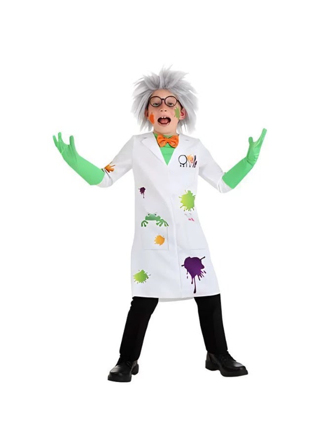 general Halloween costume - Crazy Scientist cosplay - Scientist doing experiments in a white lab coat - Children's stage performance outfit - Image 1