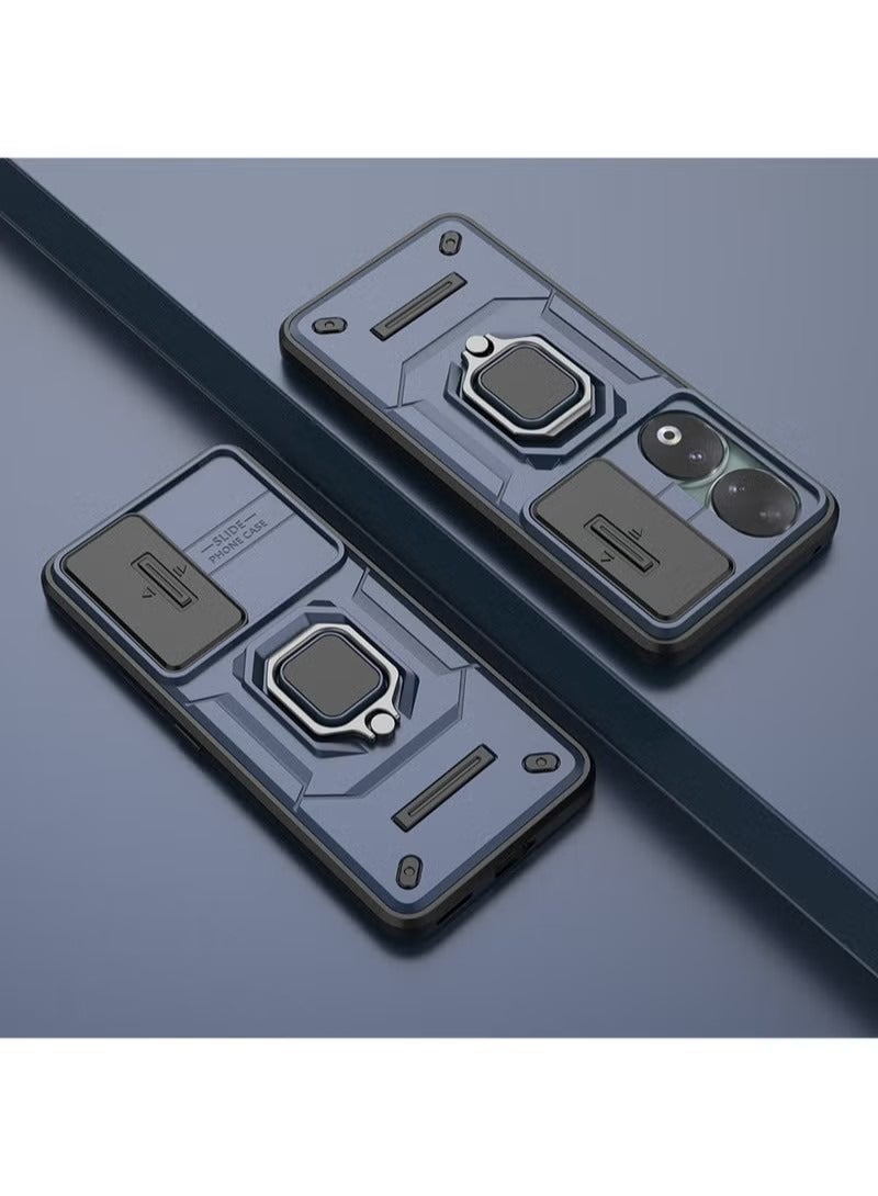 X-level Honor 90 Case Cover with Slide Camera Cover & Ring Holder, Kickstand Shell Back Cover Scratch-Resistant Shock-Absorbing Protector Accessories Kickstand Stand Magnetic Car Ring Holder Protection - Image 5