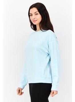 adidas Originals Women Sportswear Fit Long Sleeves Outdoor Sweatshirt, Sky Blue  - Image 2