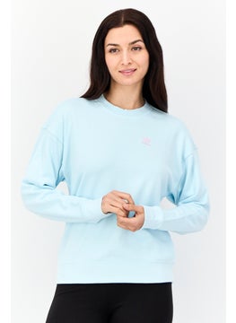 adidas Originals Women Sportswear Fit Long Sleeves Outdoor Sweatshirt, Sky Blue  - Image 1