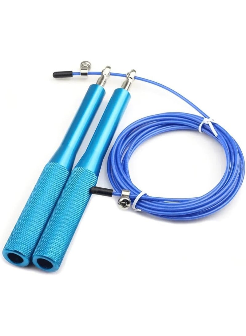 QSHOP Professional Adjustable Jump Rope Steel Wire & Metal Handles – Speed Jump Rope with 360° Double Boring – Speed Jump Rope for Cardio, Fat Burning, Fitness - Image 1