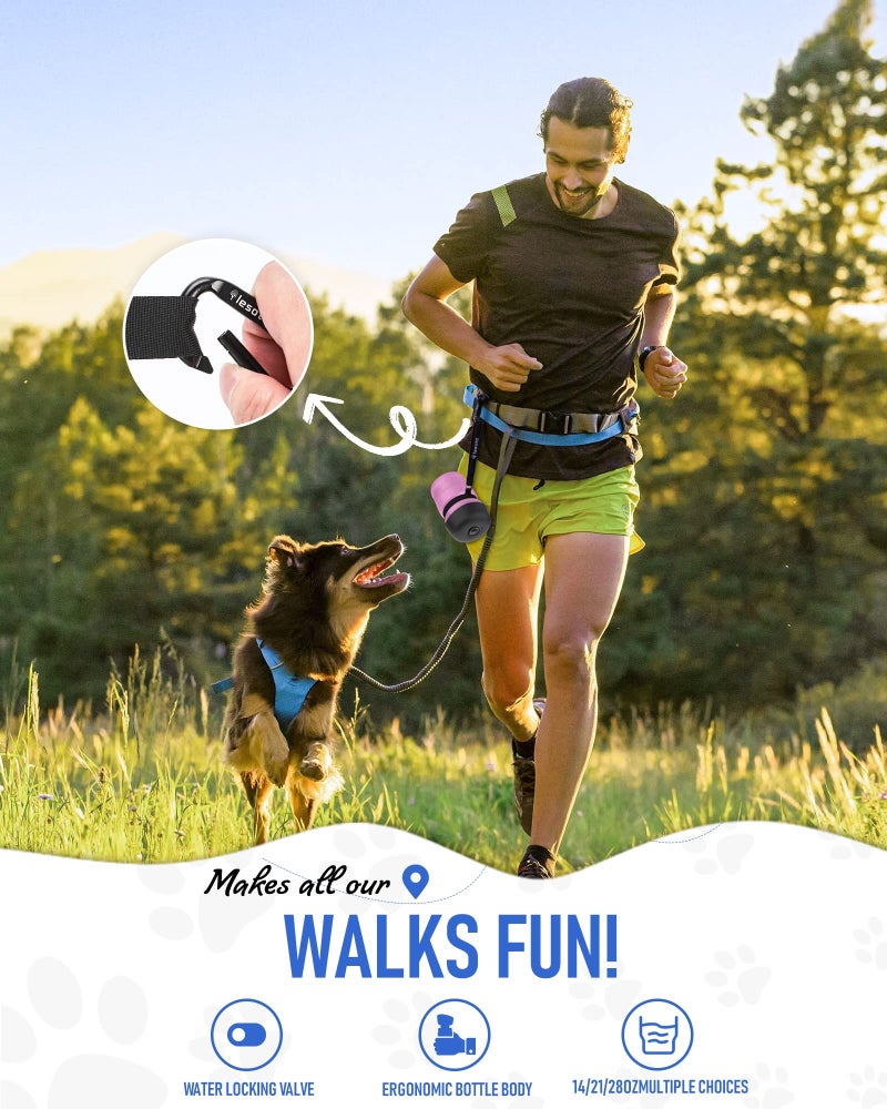 lesotc Dog Water Bottle, Portable Pet Dispenser with Water Bowl, Leak Proof Pet Travel Squeeze Bottle, Puppy Essentials Dog Stuff Accessories for Outdoor Walking, Hiking, Camping - Image 5