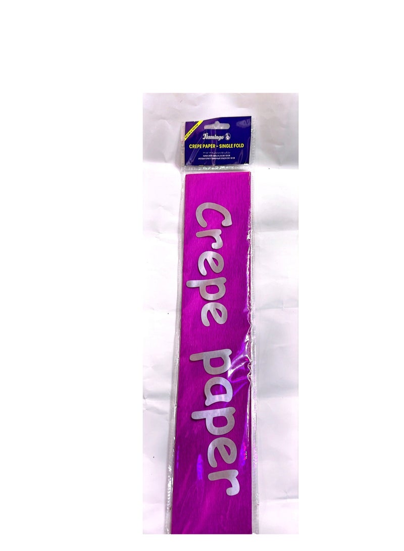 Flamingo Baby Pink/Light Pink Color Crepe Paper Sheets for DIY Flower Making and Wrapping 55 x 160 cm) - Image 1