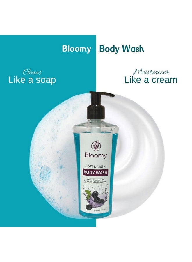 BLOOMY Soft & Fresh Body Wash - 250ML | Deep Nourishment for Skin | 100% Gentle Cleansers | Sulphate-Free & Paraben-Free | For Women & Men | Soft, Smooth & Glowing Skin - Image 2