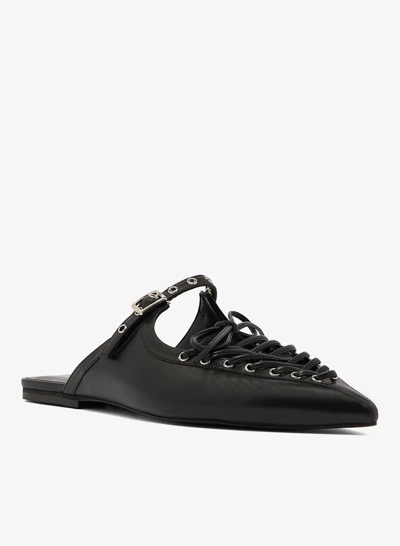 Jeffrey Campbell Lace-Up Pointed Slip Ons
