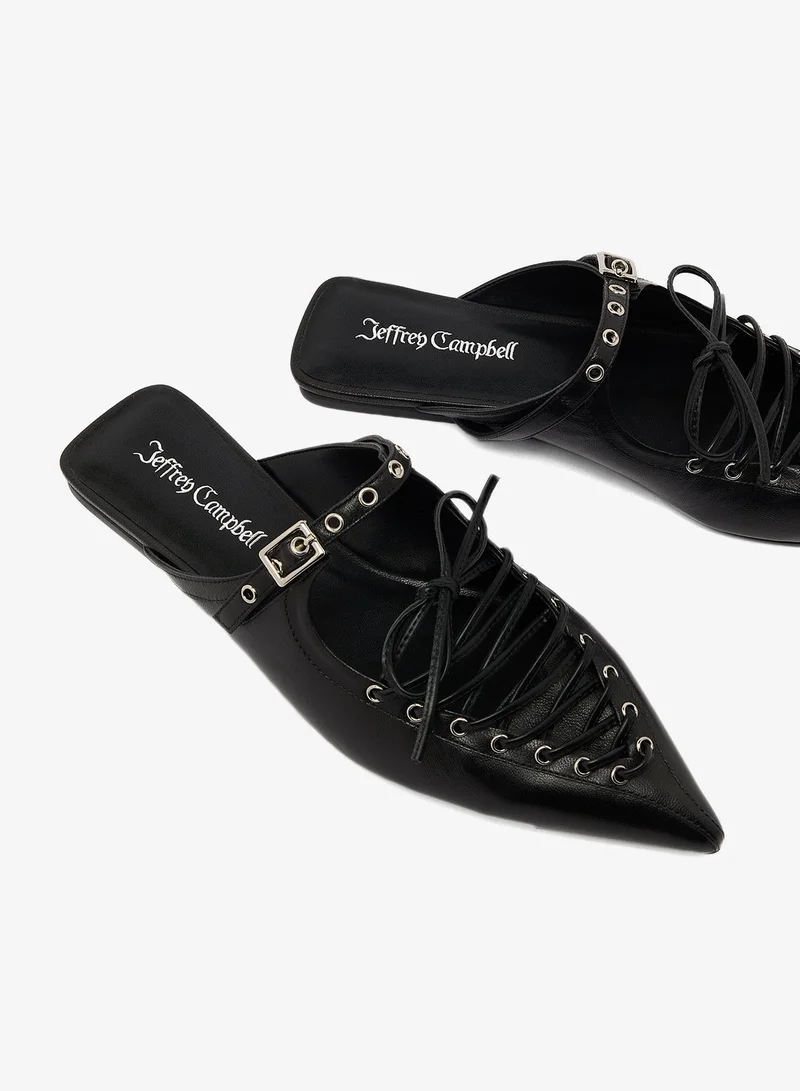 Jeffrey Campbell  Lace-Up Pointed Slip Ons for Women | Best Price UAE