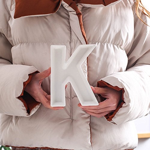 Coffeezone Small Candy Dishes in Porcelain Name Letters for House Party Decor and Gifts (Letter K) - Image 3