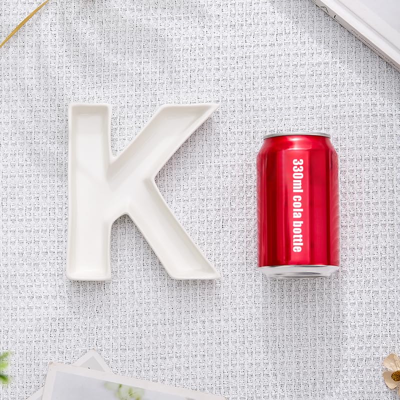 Coffeezone Small Candy Dishes in Porcelain Name Letters for House Party Decor and Gifts (Letter K) - Image 2