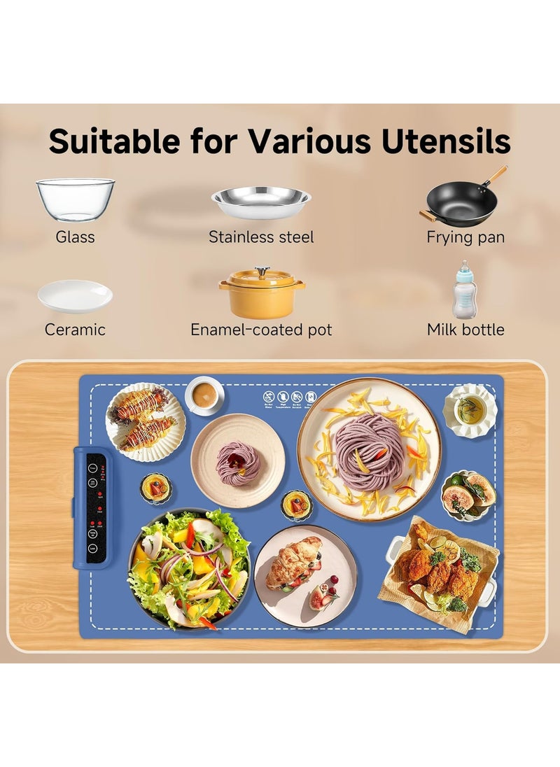 Meneflix Meneflix Electric Warming Tray with Adjustable Temperature 24x16in Flexible Food Warmer Fast Heating Portable Electric Warming Hot Plates Trays to Keep Food Warm for Parties Buffets Restaurants  - Image 5