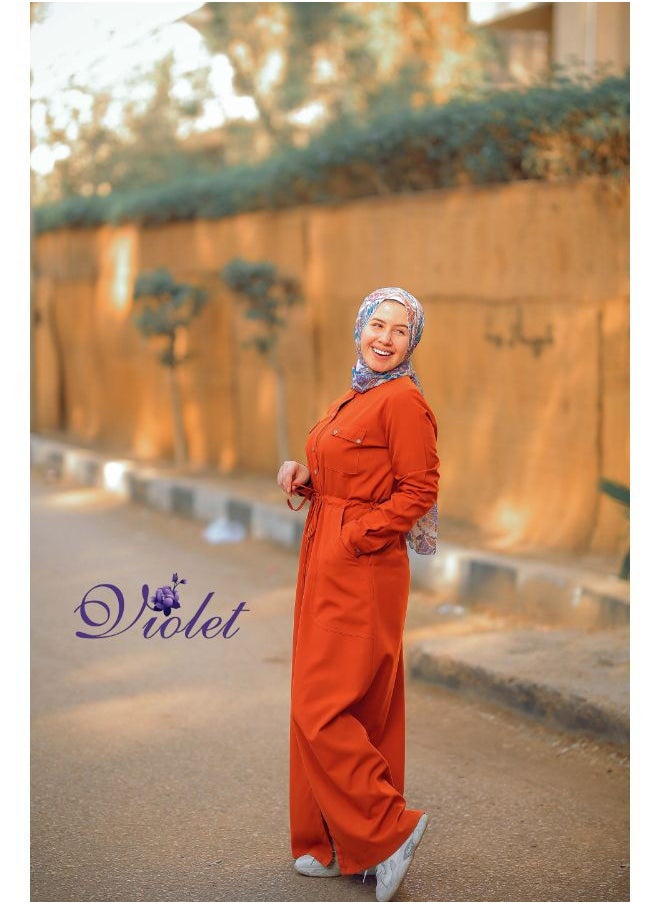 Puritopia - Firebrick Maxi shirt dress - Image 1